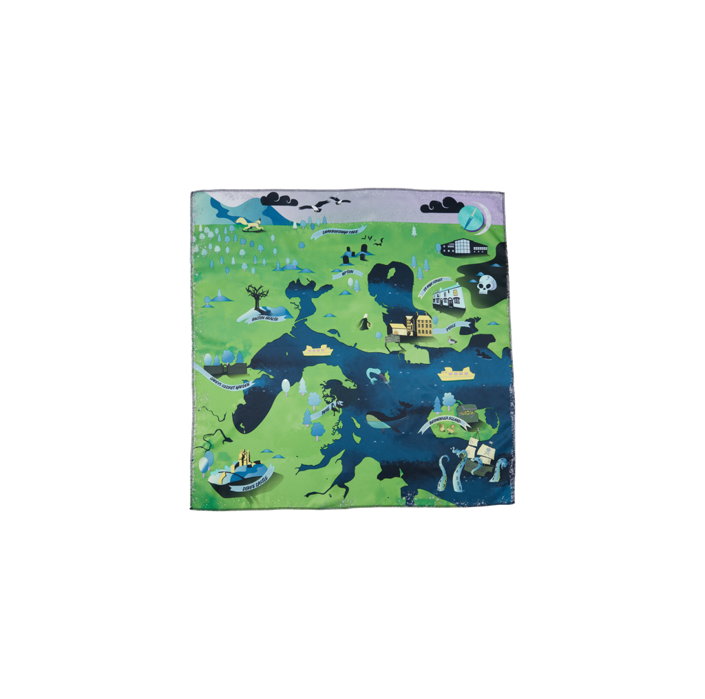 Treasure Map Knot Wrap - 70cm x 70cm